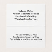 Moderne Carpenter Contractor Visitekaartjes (Binnenkant ongevouwen)