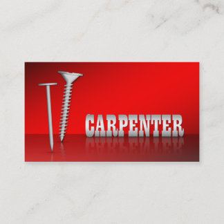 Moderne Carpenter Red 2-zijdige Visitekaartjes