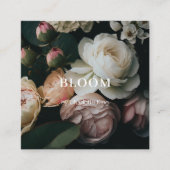 Moderne, carré à fleurs carte de visite (Devant)