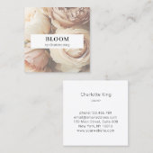 Moderne, carré à fleurs carte de visite (Devant / Derrière)