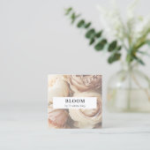 Moderne, carré à fleurs carte de visite (Debout devant)