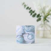 Moderne, carré à fleurs carte de visite (Debout devant)