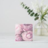 Moderne, carré à fleurs carte de visite (Debout devant)