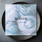 Moderne, carré à fleurs carte de visite