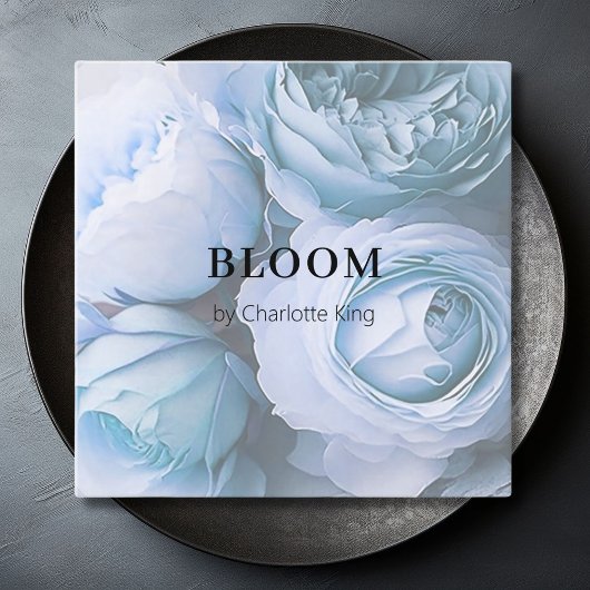 Moderne, carré à fleurs carte de visite