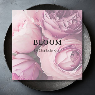 Moderne, carré à fleurs carte de visite