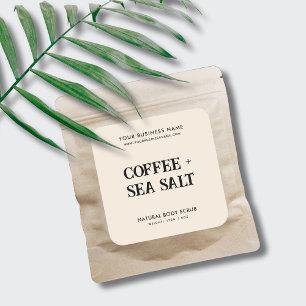 Moderne carrosserie schrobt elegant beige productl vierkante sticker