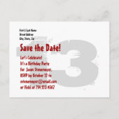 Moderne Carte de Date de Naissance 13ème Anniversa (Dos)