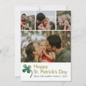 Moderne carte de la Saint-Patrick pour 4 photos de (Devant)