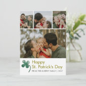 Moderne carte de la Saint-Patrick pour 4 photos de (Debout devant)