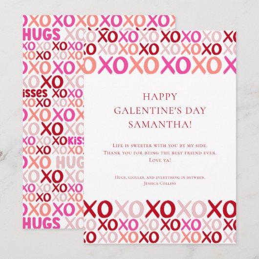Moderne Carte de la Saint-Valentin pour Meilleure (Devant / Derrière)