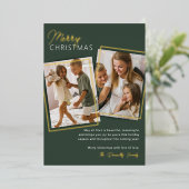 Moderne carte de Noël à 2 photos (Debout devant)