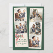 Moderne carte de Noël avec collage de 5 photos (Devant)