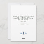 Moderne carte de Noël avec motif d'arbre rustique (Dos)