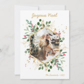 Moderne carte de Noël avec végétation botanique (Devant)