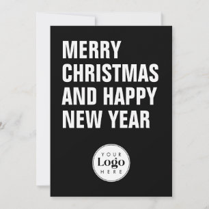 Moderne carte de Noël d'entreprise avec logo perso