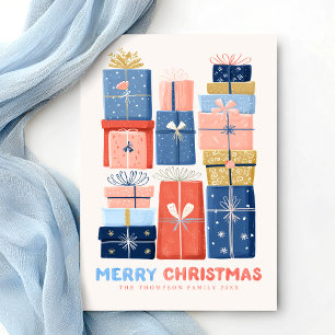 Moderne carte de Noël minimaliste aquarelle