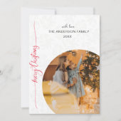 Moderne Carte de Noël Minimaliste Fête (Devant)