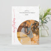 Moderne Carte de Noël Minimaliste Fête (Debout devant)