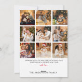 Moderne Carte de Noël Minimaliste Fête (Dos)