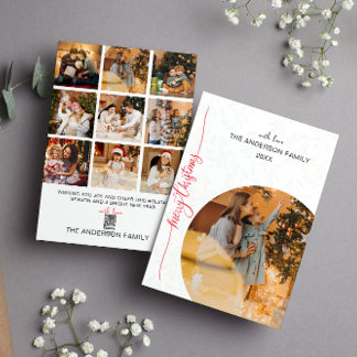 Moderne Carte de Noël Minimaliste Fête