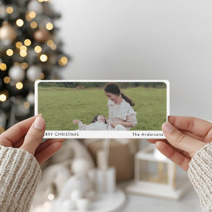 "Moderne Carte de Noël Panoramique Minimaliste