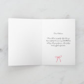 Moderne Carte de Noël Rose Pliée (Intérieur)