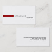 Moderne, Carte de visite élégant rouge noir blanc (Devant / Derrière)