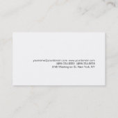 Moderne, Carte de visite élégant rouge noir blanc (Dos)