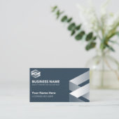Moderne Carte de visite gris marine Builder (Debout devant)