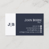 Moderne Carte de Visite Professionnelle Code QR Si (Devant)