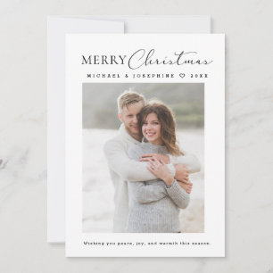 Moderne carte de vœux de Noël pour couple minimali