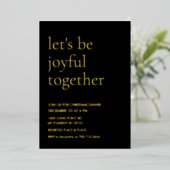 Moderne carte d'invitation « Soyons joyeux ensembl (Debout devant)