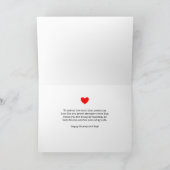 Moderne carte Saint-Valentin ombrée rouge pour pho (Intérieur)