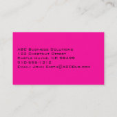 Moderne Cartes de visite Pink Paisley (Dos)