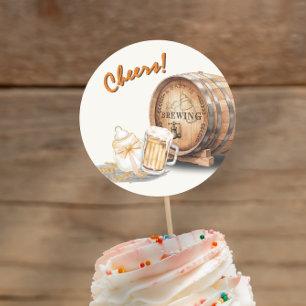 Moderne Casual bierluier Keg Ronde Sticker