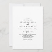 Moderne Casual bruiloft Kaart (Voorkant)