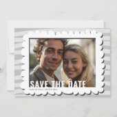 Moderne Casual One Photo Wedding Save The Date (Voorkant)
