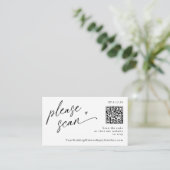 Moderne, Casual QR-codenummer RSVP-kaarten Informatiekaartje (Staand voorkant)