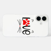 Moderne Cat Lover Paw Print Case-Mate iPhone Case (Achterkant (horizontaal))