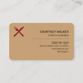 Moderne catering visitekaartje (Achterkant)