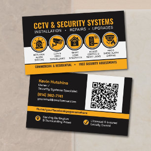 Moderne CCTV- en beveiligingsspecialist Visitekaartje