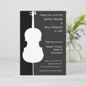 Moderne cello overweging kaart (Staand voorkant)