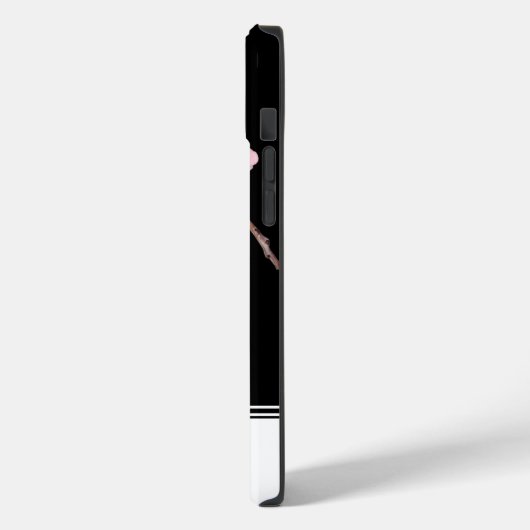 Moderne Cerise Blossom Black iPhone 14 Plus Coque (Verso / Gauche)