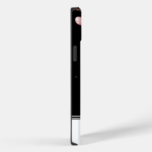 Moderne Cerise Blossom Black iPhone 14 Plus Coque (Verso / Droite)