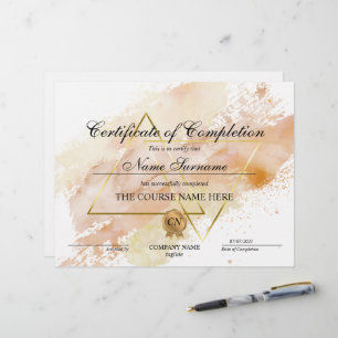 Moderne Certificaat van Voltooiing Award Cursus