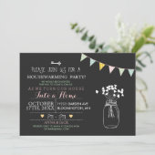 Moderne Chalkboard Housewarming Uitnodiging (Staand voorkant)