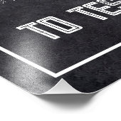 Moderne Chalkboard Script Minimalistische Zitting  Foto Afdruk (Hoek)