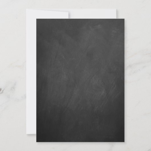 Moderne Chalkboard Typography Wedding Invitations Kaart (Achterkant)