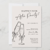 Moderne Champagne Boog Gelukkig Tot Het Einde Der  Kaart (Voorkant)